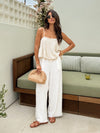 Next Exit Linen Pants in Off White - Stitch And Feather