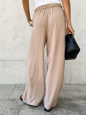 Marlena Flowy Pants Taupe