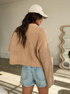 Aubren Chunky Knit Sweater in Taupe