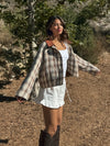 Bryn Plaid Barn Jacket - Stitch And Feather