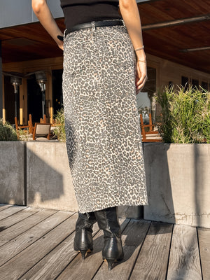 Untamed Leopard Midi Skirt - Stitch And Feather