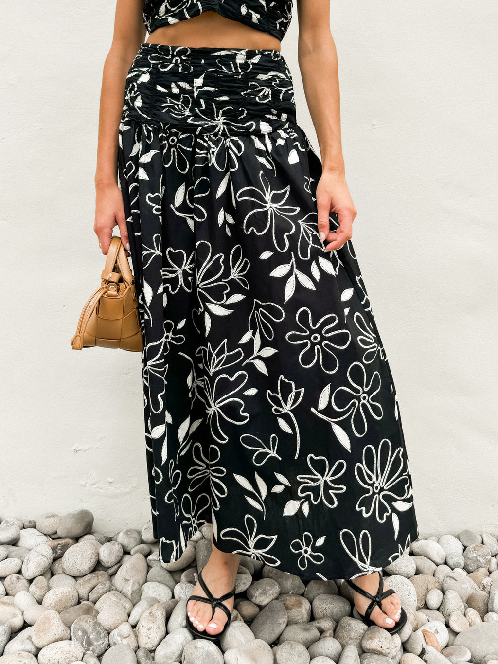 Celine Floral Midi Skirt - Stitch And Feather