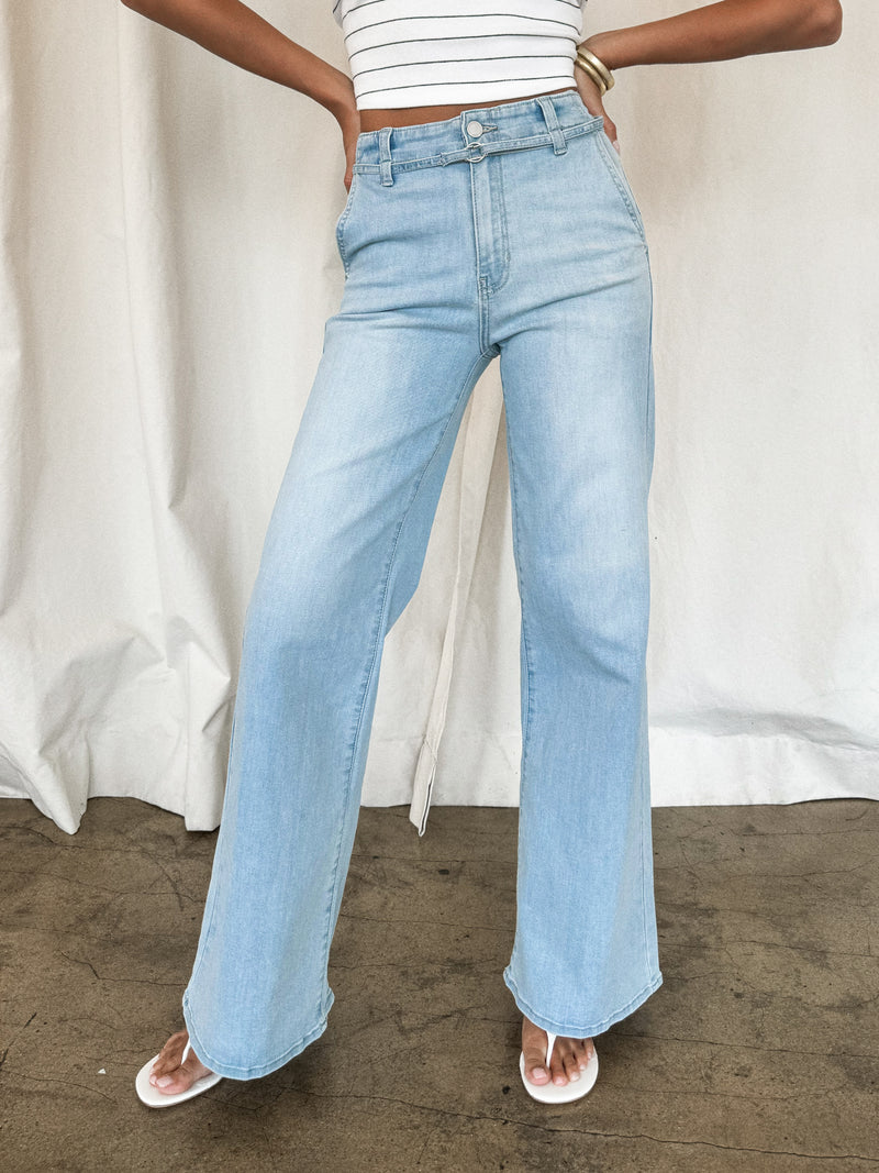 Sea Level Wide Leg Jeans - Stitch And Feather