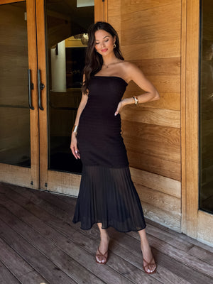 Eunice Knit Strapless Dress - Stitch And Feather