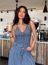 Ellis Smocked Halter Top - Stitch And Feather