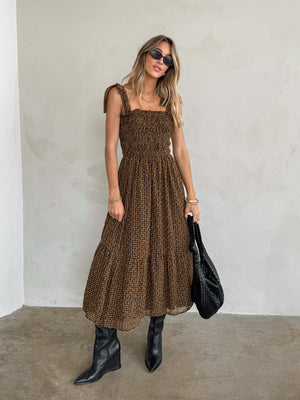 Blythe Gingham Midi Dress