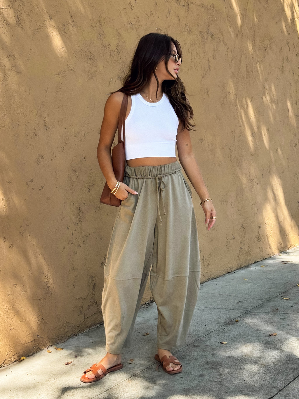 Lola Crop Tank in White