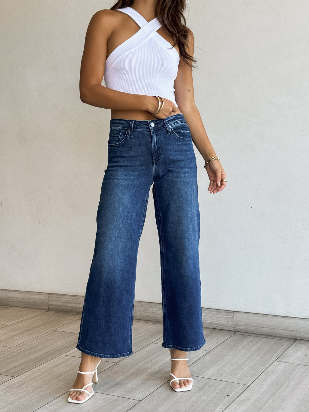 Stevie Criss Cross Tank in White
