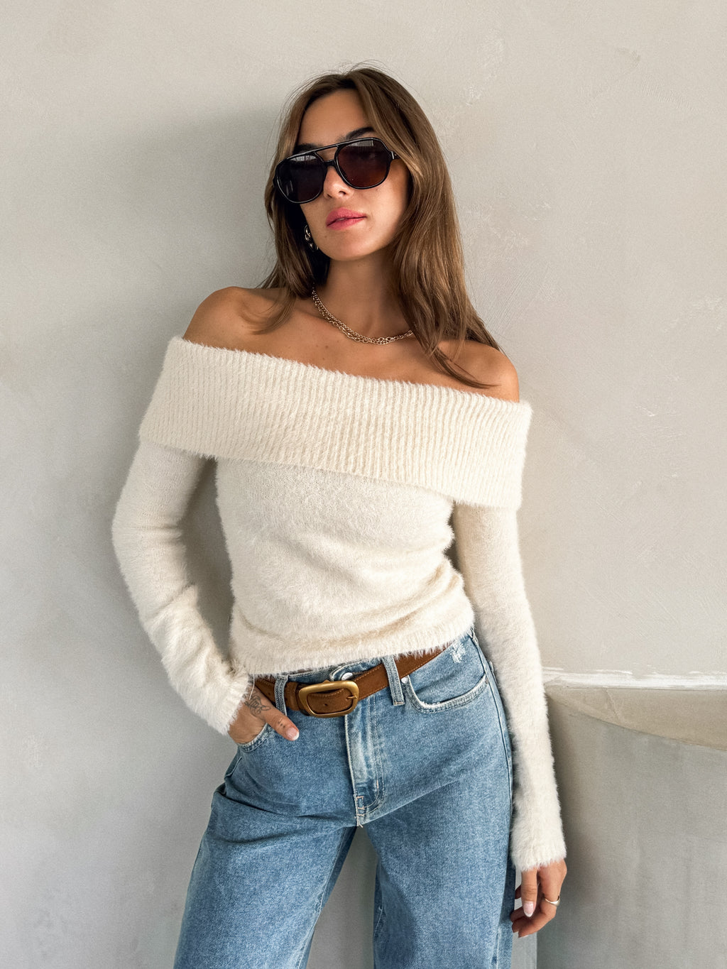 Rylan Off The Shoulder Sweater