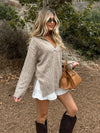 Enya Cable Knit Sweater in Mocha