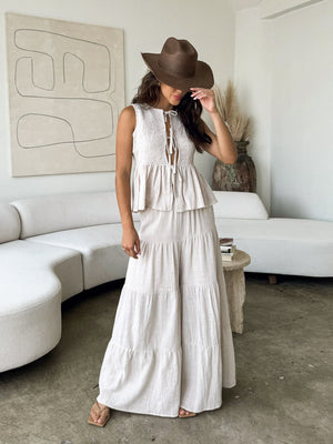 Dazed Tiered Wide Leg Pants - Stitch And Feather