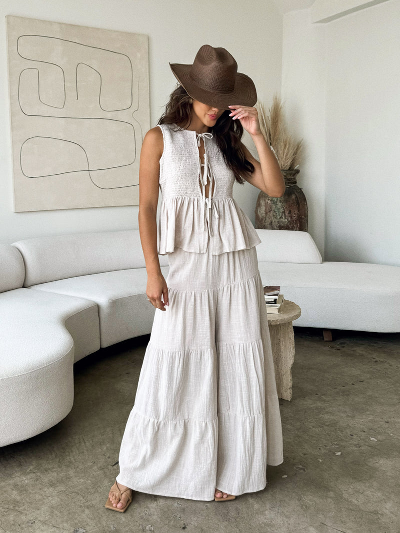 Dazed Tiered Wide Leg Pants - Stitch And Feather