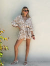 Marty Belted Romper - Stitch And Feather