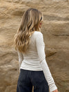 Cadence Knit Long Sleeve in Ecru