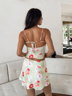 Thalia Satin Floral Tank - Stitch And Feather