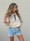 Lazy Days Two Tone Sweater - Stitch And Feather
