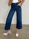 Amika Wide Leg Jeans in Dark Wash - Stitch And Feather