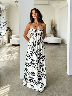 Bardot Floral Maxi Dress - Stitch And Feather