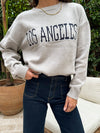 Los Angeles Graphic Sweater in Grey - Stitch And Feather