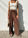 Barbados Linen Pants in Espresso - Stitch And Feather