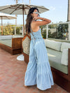 Mallorca Tiered Denim Jumpsuit