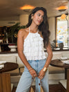 Lillian Ruffle Halter Top