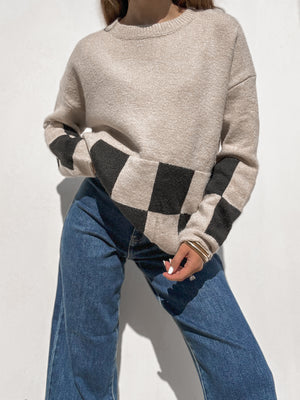 Off the Grid Knit Sweater - Stitch And Feather