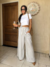 Hampton Stripe Drawstring Pants - Stitch And Feather
