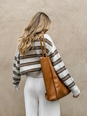 Alpaca Stripe Knit Sweater