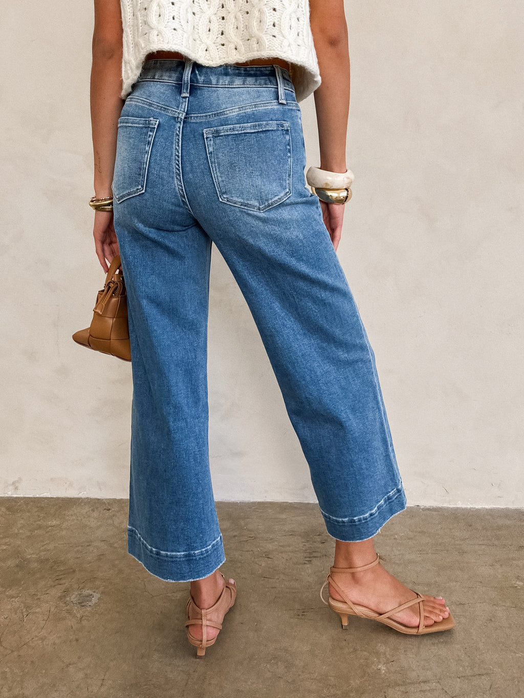 Chelsea Crop Wide Leg Denim