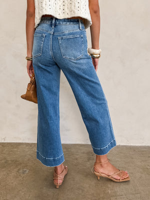 Chelsea Crop Wide Leg Denim
