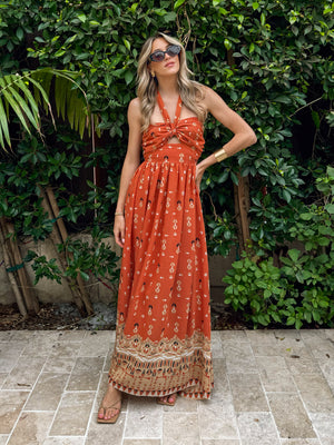 Venice Halter Maxi Dress - Stitch And Feather