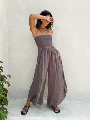 Walnut Grove Strapless Jumpsuit - Stitch And Feather