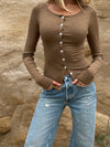 Cadence Knit Long Sleeve in Mocha