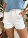 Dallas Denim Shorts in White *add weight and measure* - Stitch And Feather