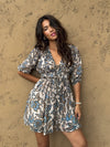 Sandy Skies Floral Mini Dress - Stitch And Feather