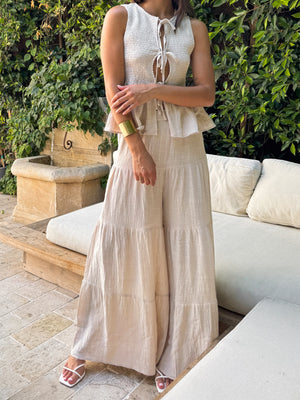 Dazed Tiered Wide Leg Pants - Stitch And Feather