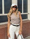 Heather Knit Button Top - Stitch And Feather