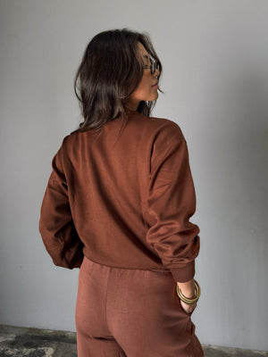 Lena Sweatshirt in Chestnut - Stitch And Feather