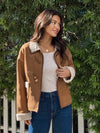 Mammoth Vegan Shearling Jacket in Camel