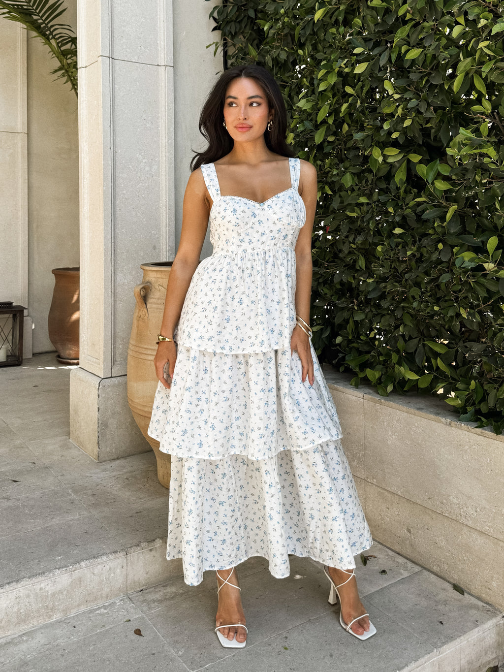 Ronan Floral Midi Dress - Stitch And Feather