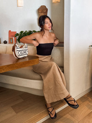 Geneva Linen Maxi Dress - Stitch And Feather