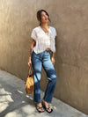 90's Straight Leg Jeans in Dark Denim - Stitch And Feather