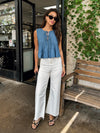 Virgo Pleated Tie Top - Stitch And Feather