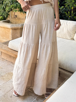 Dazed Tiered Wide Leg Pants - Stitch And Feather
