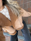 Stop and Stare Sherpa Jacket in Brown - Final Sale - Stitch And Feather