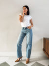 90's Stretch Straight Jeans - Stitch And Feather