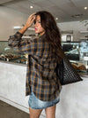 Logan Plaid Oversized Flannel - Stitch And Feather
