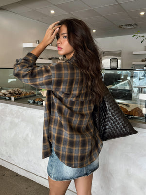 Logan Plaid Oversized Flannel - Stitch And Feather