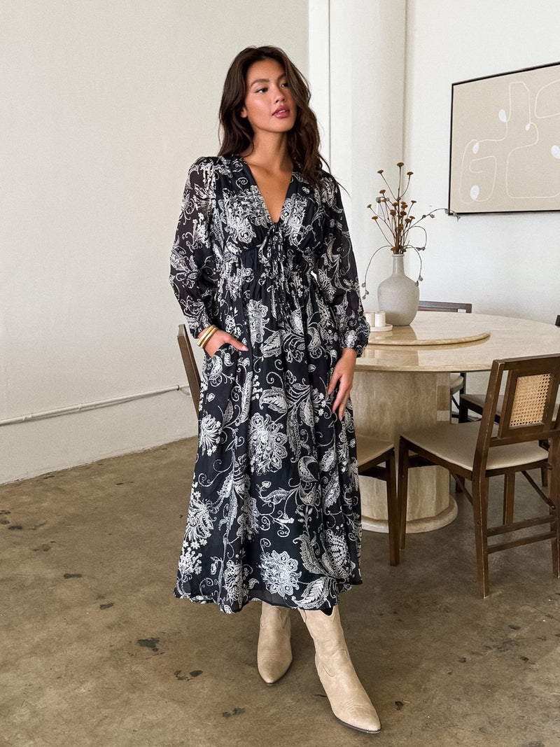 Nadia Floral Midi Dress